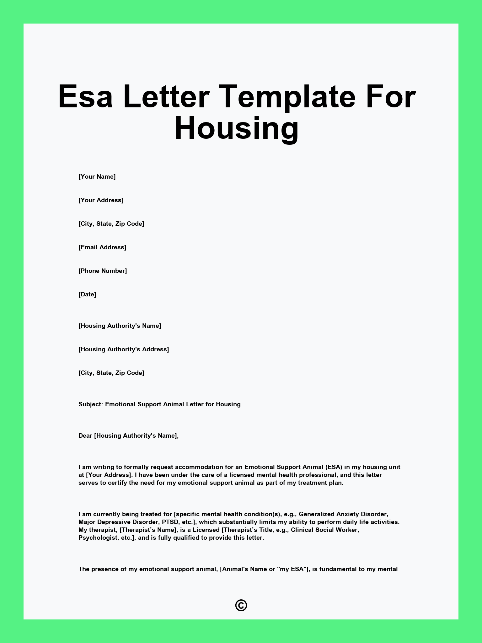 Esa Letter Template For Housing esa-letter-template-for-housing